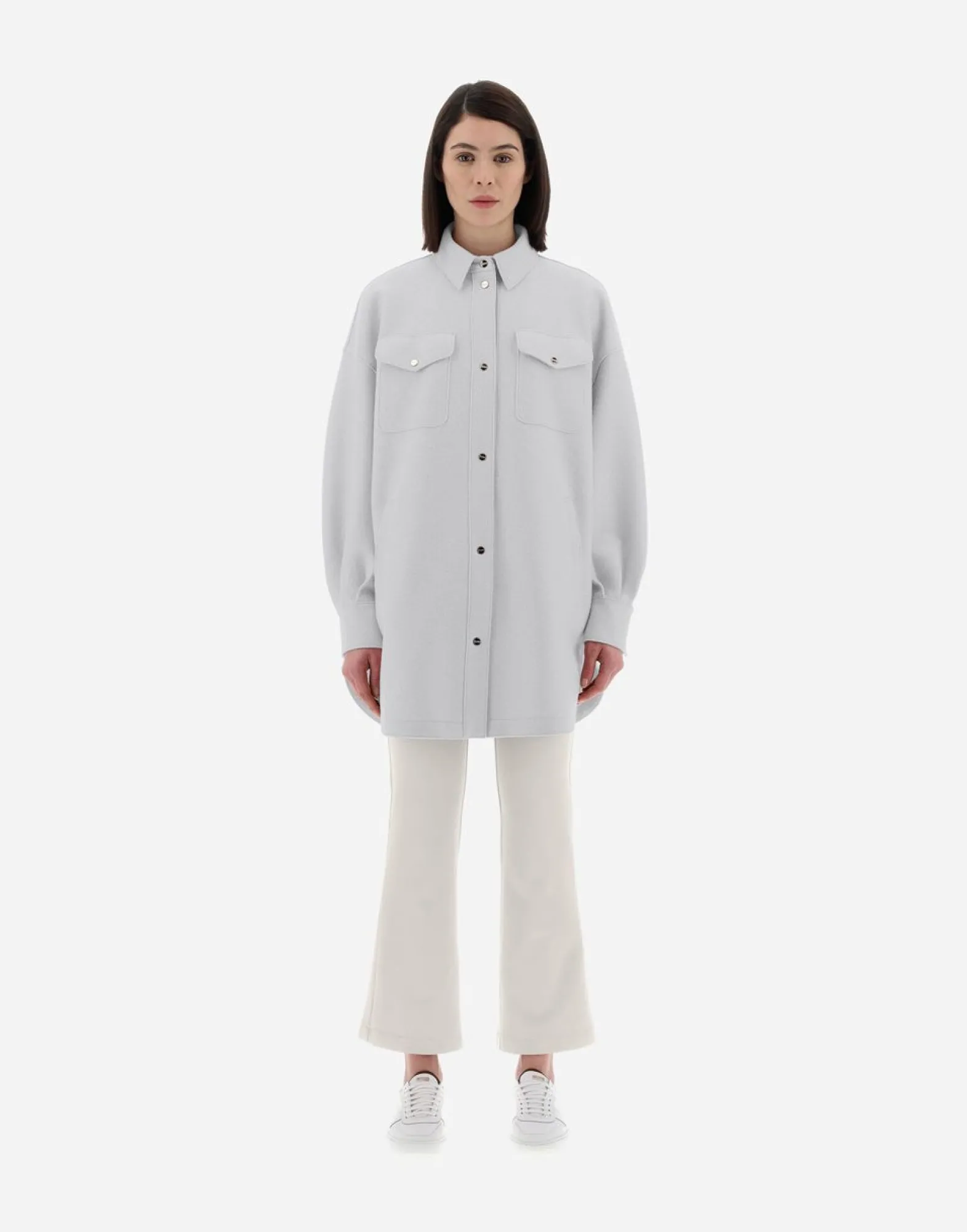Herno Resort Shirt In Light Boiled Wool