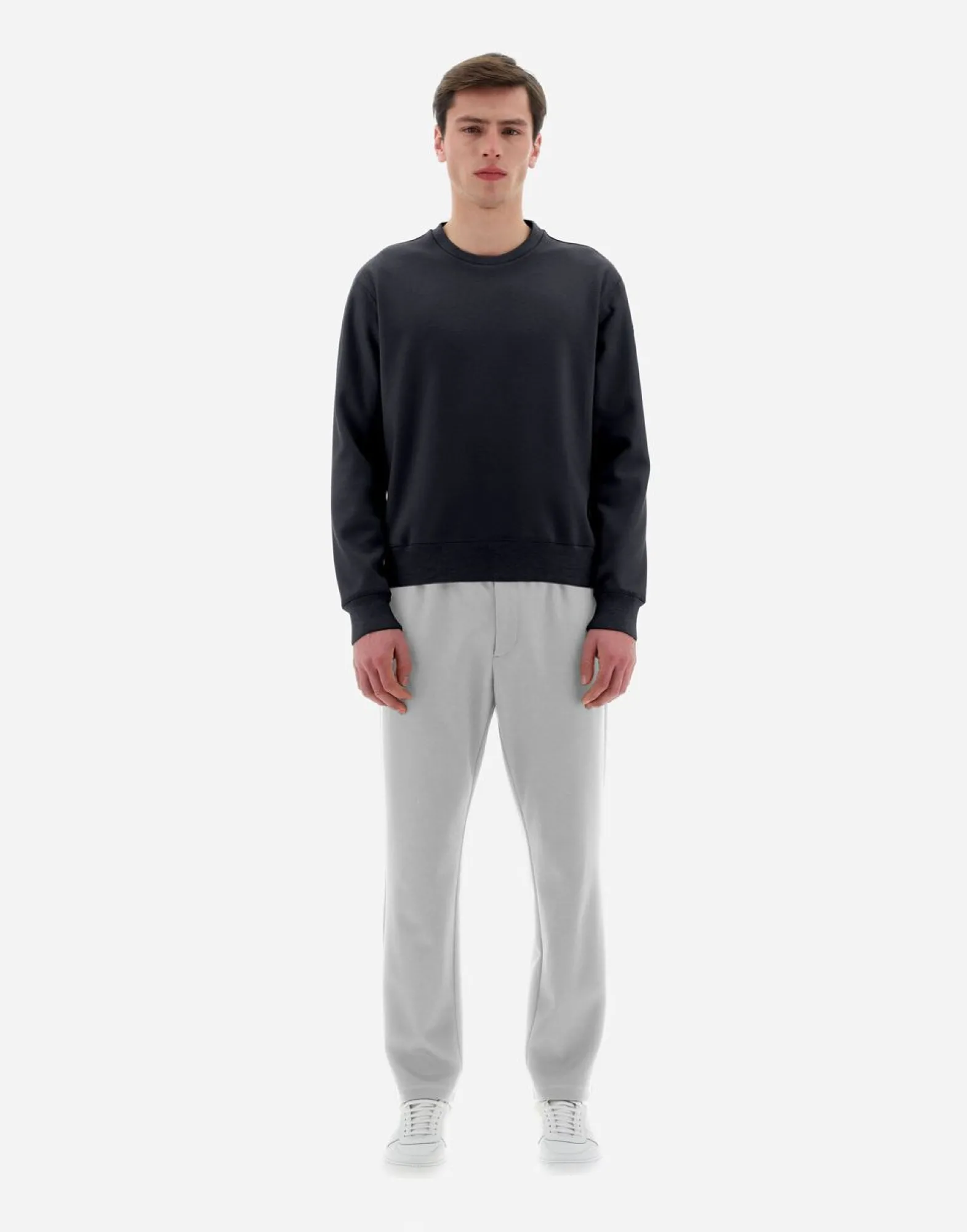 Herno Resort Sweatshirt In Boiled Wool Jersey