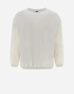 Herno Resort T-Shirt In Chic Cotton Jersey & New Lace