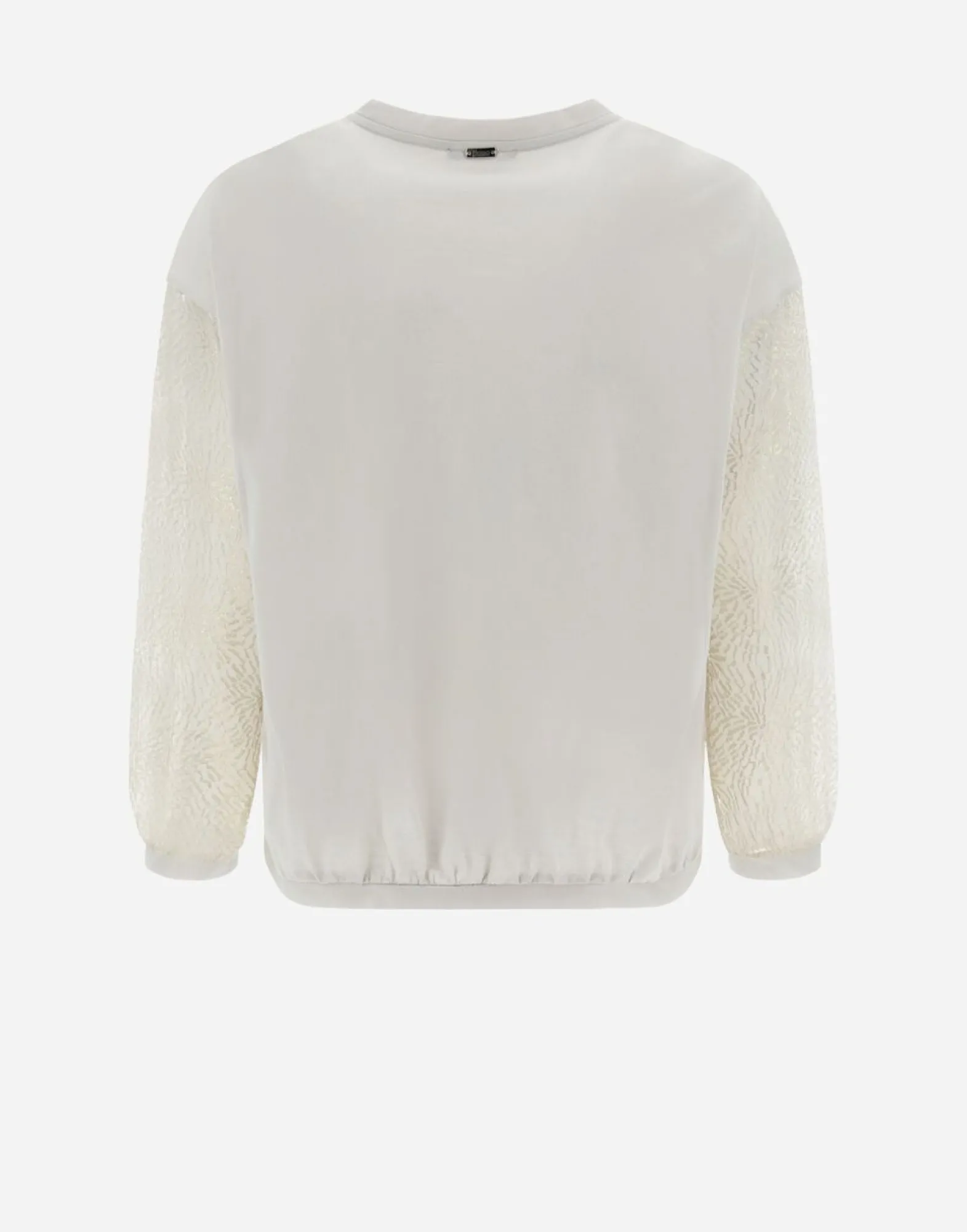 Herno Resort T-Shirt In Chic Cotton Jersey & New Lace