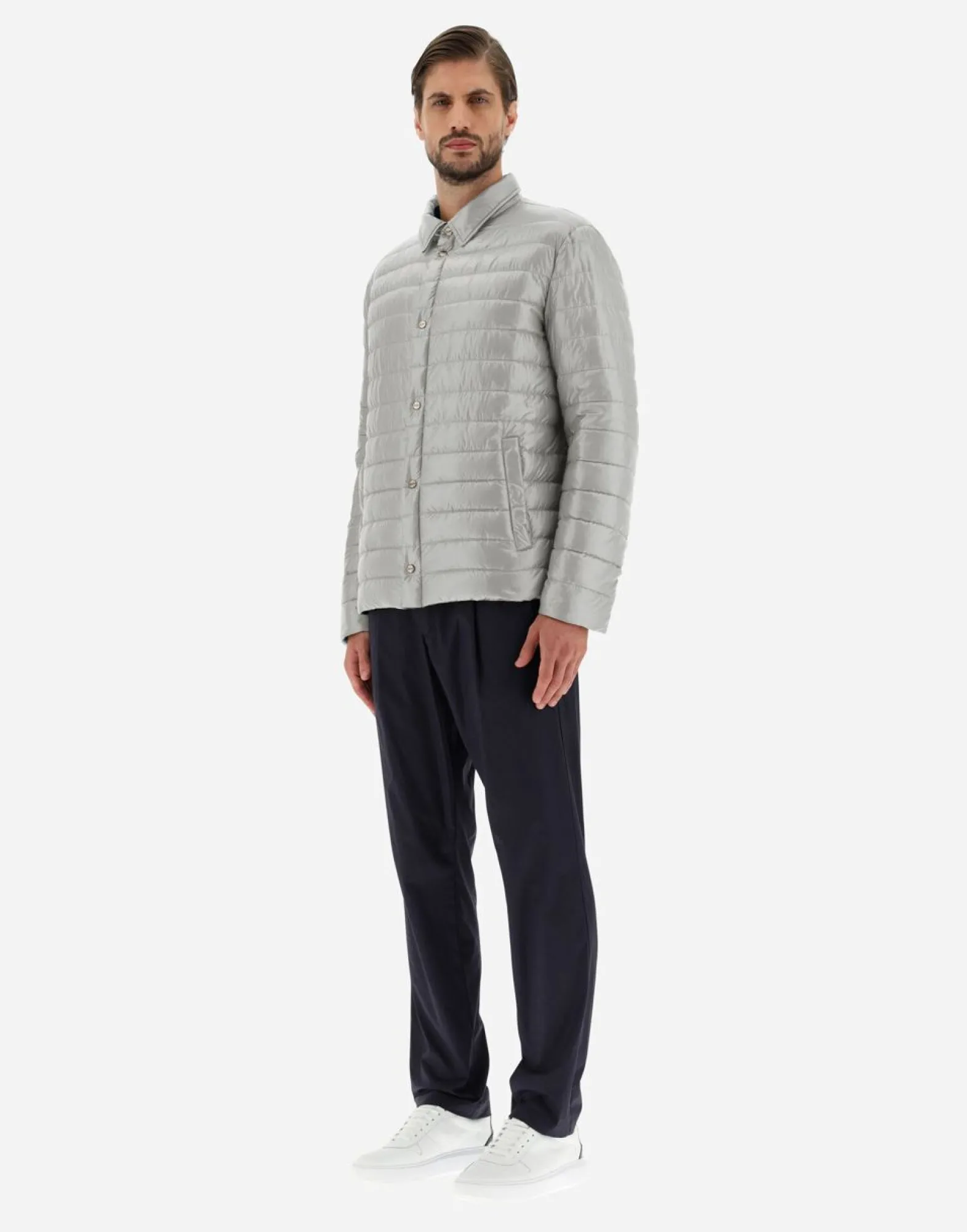 Herno Reversible Two-Tone Shirt In Nylon Ultralight
