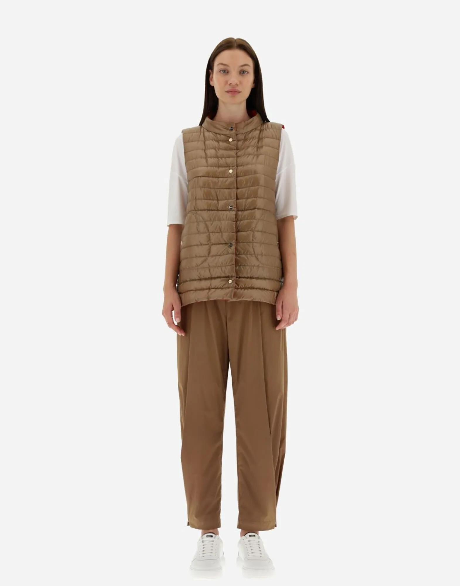 Herno Reversible Two-Tone Waistcoat In Nylon Ultralight