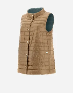 Herno Reversible Two-Tone Waistcoat In Nylon Ultralight