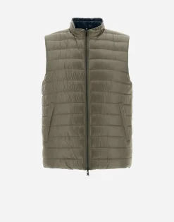Herno Reversible Two-Tone Waistcoat In Nylon Ultralight