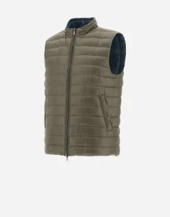 Herno Reversible Two-Tone Waistcoat In Nylon Ultralight