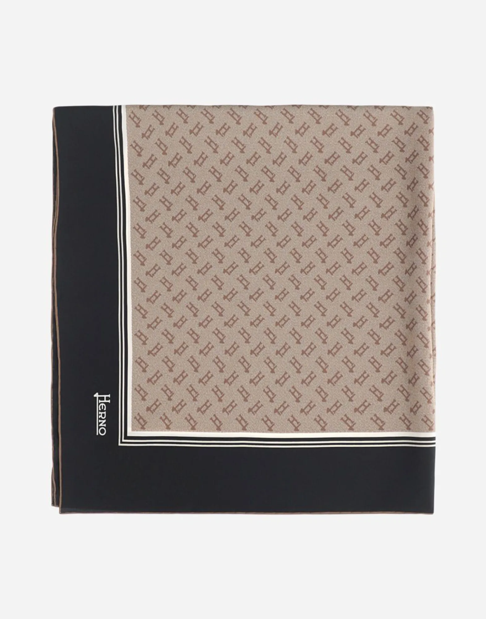 Herno Silk Monogram Foulard 90X90Cm