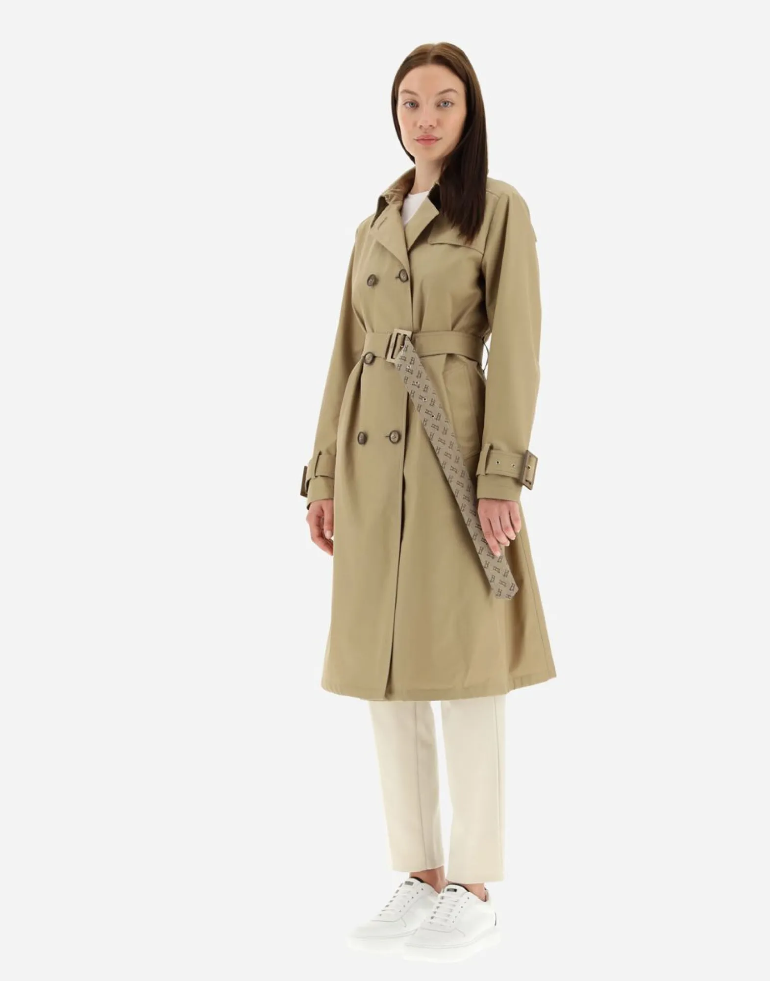 Herno Trench Coat In Delon & Monogram