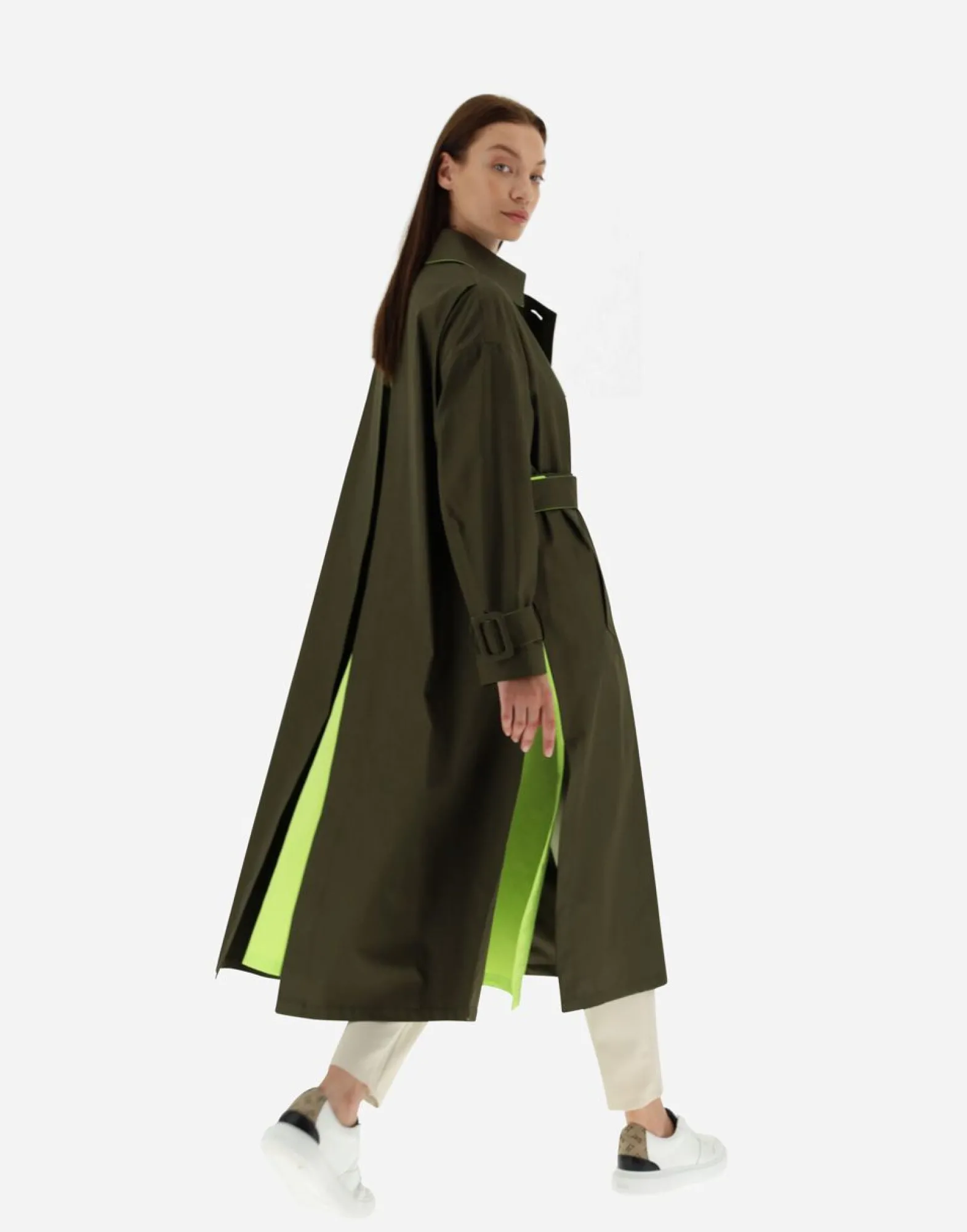 Herno Trench Coat In Delon & Plaster