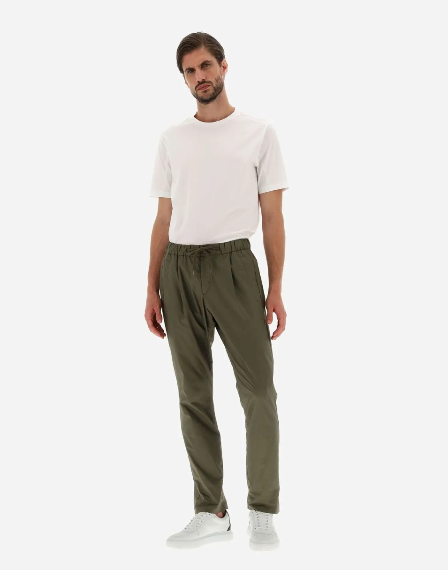 Herno Trousers In Light Cotton Stretch