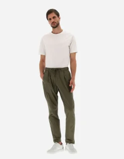 Herno Trousers In Light Cotton Stretch