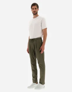 Herno Trousers In Light Cotton Stretch