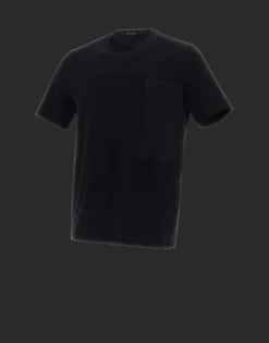Herno T-Shirt In Compact Jersey And Light Mesh