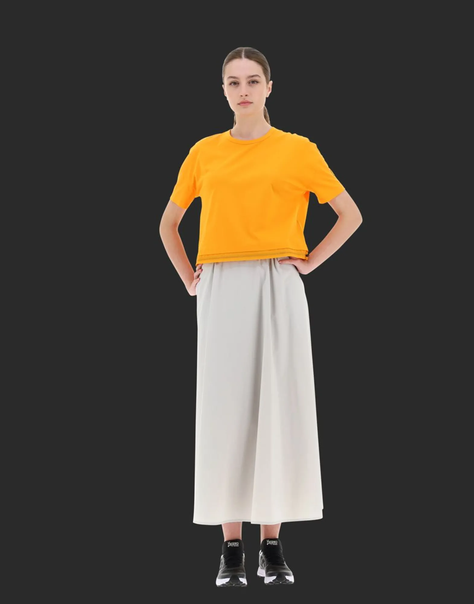 Herno T-Shirt In Dynamic Interlock And Light Opalescent