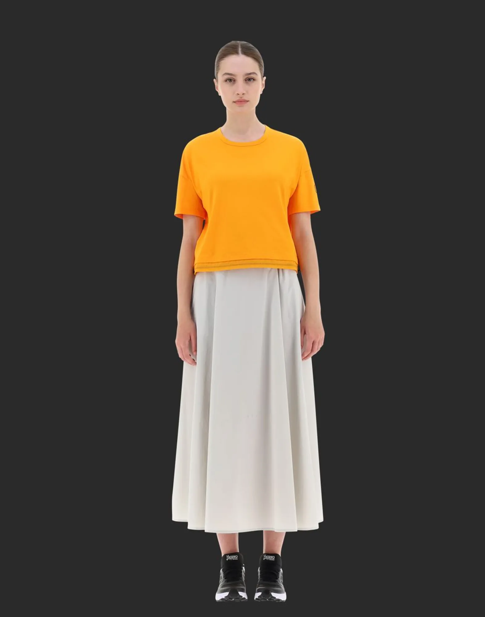 Herno T-Shirt In Dynamic Interlock And Light Opalescent