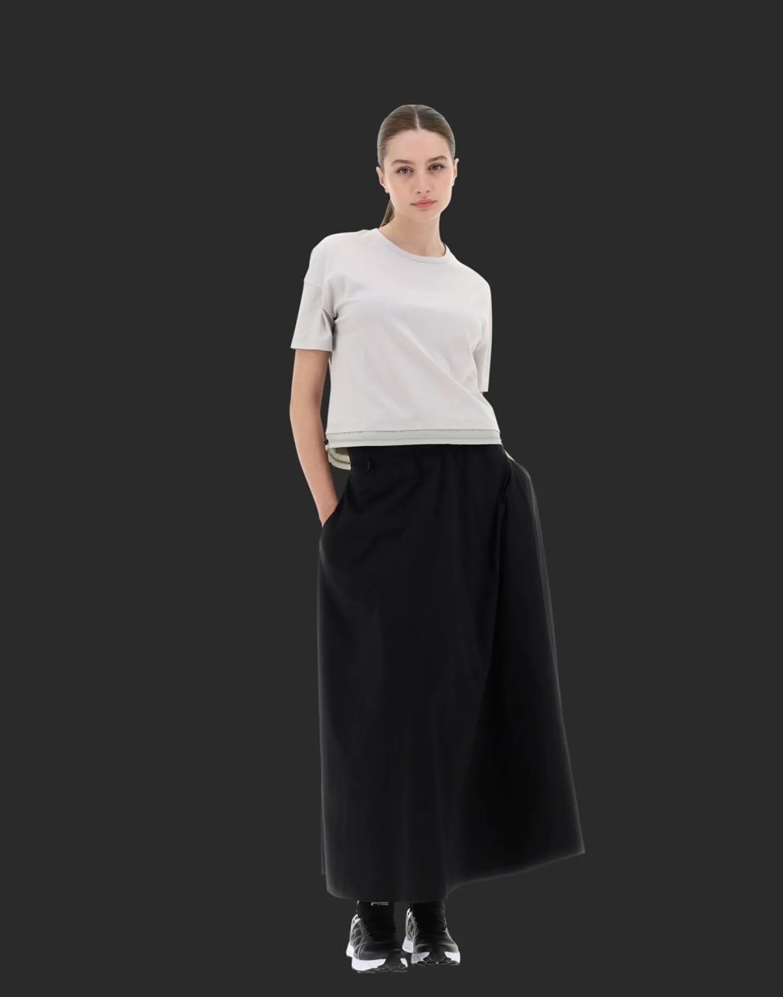 Herno T-Shirt In Dynamic Interlock And Light Opalescent