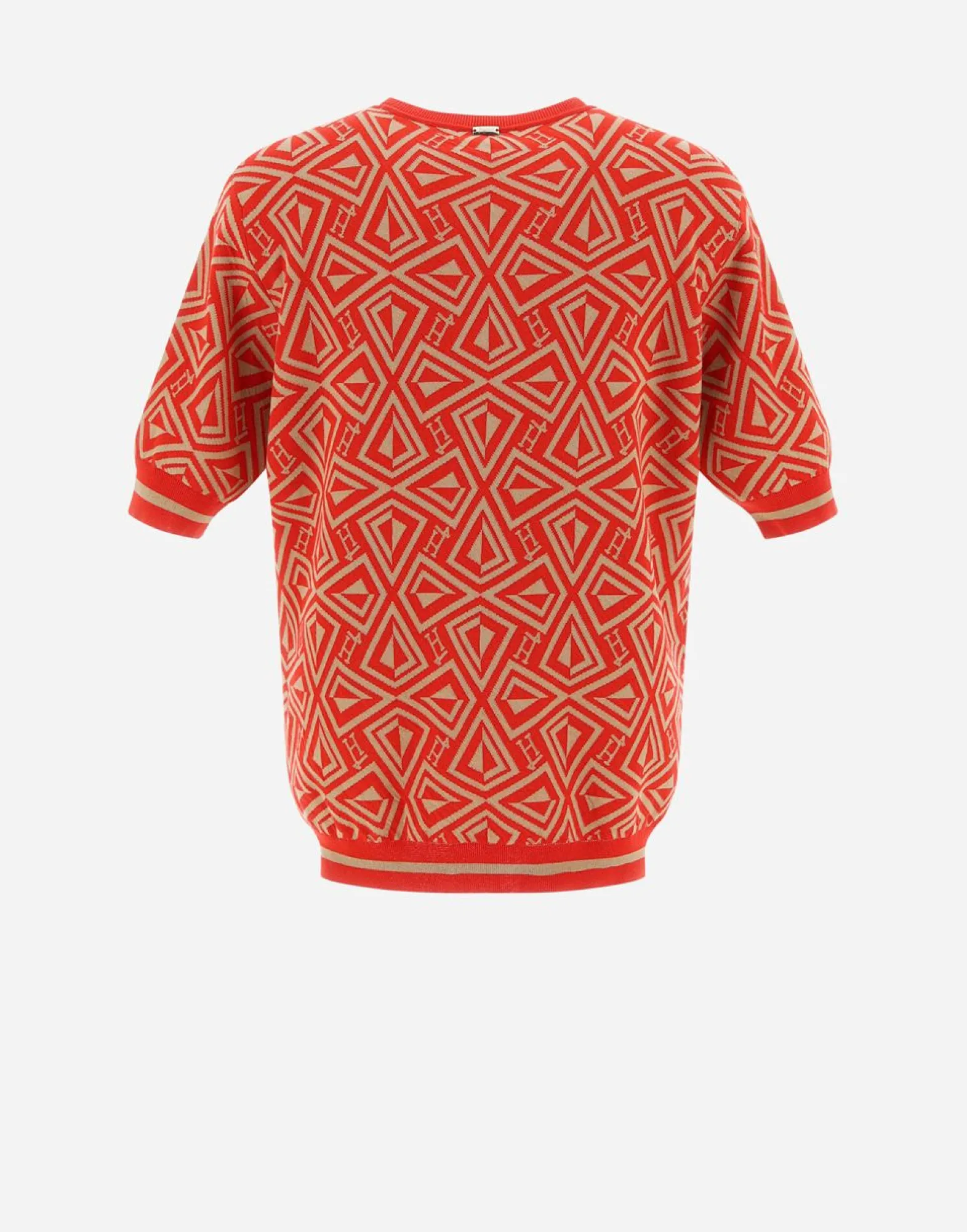 Herno T-Shirt In Geometric Monogram Jacquard