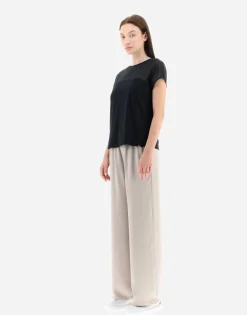 Herno T-Shirt In Light Scuba & Stretch Tulle