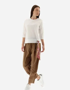 Herno T-Shirt In Superfine Cotton Stretch With Bubble Scarf