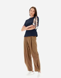 Herno T-Shirt In Superfine Cotton Stretch With Bubble Scarf