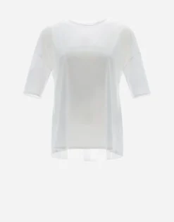 Herno T-Shirt With Three-Quarter Sleeves In Spring Ultralight Scuba
