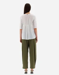 Herno T-Shirt With Three-Quarter Sleeves In Spring Ultralight Scuba
