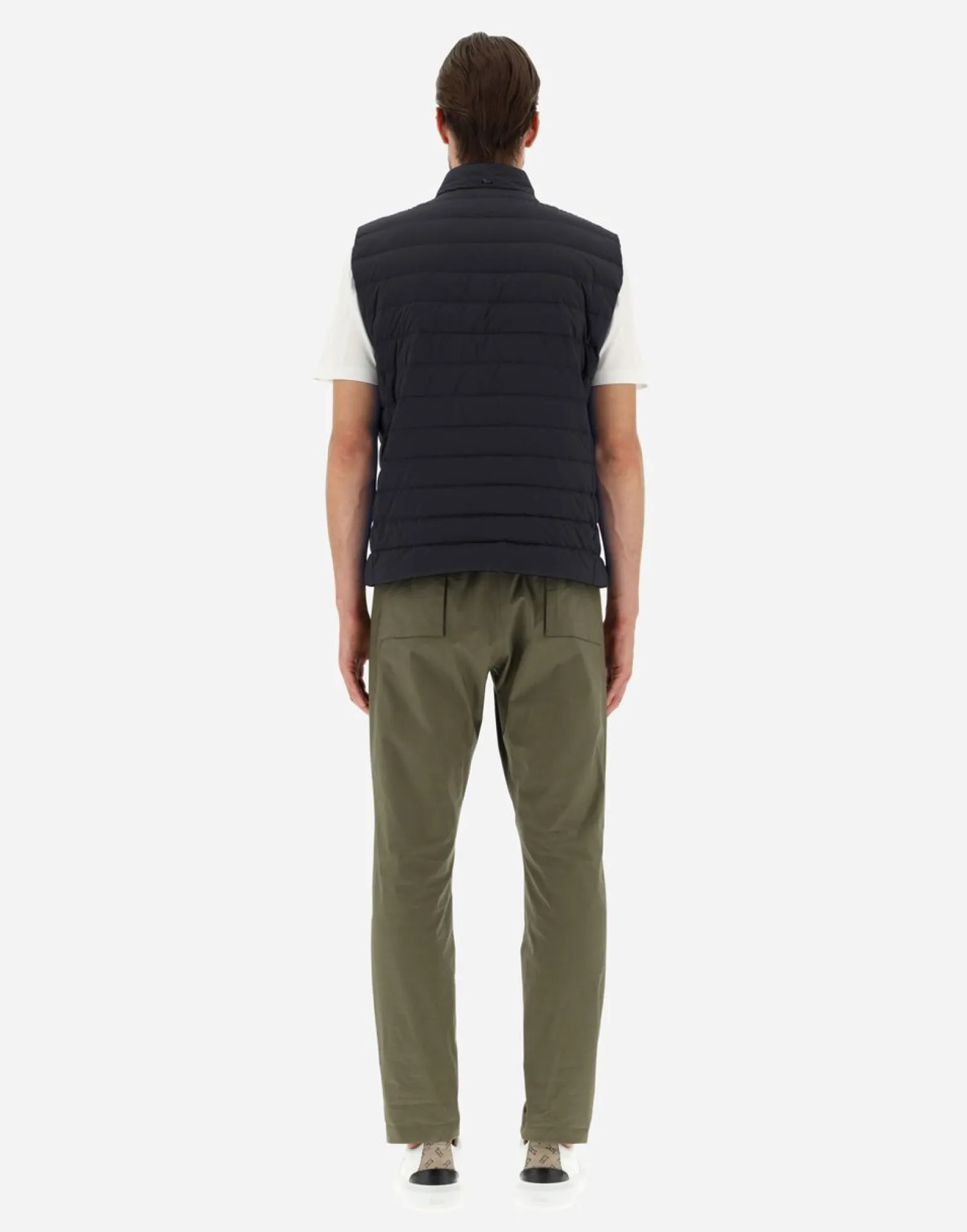 Herno Waistcoat In Nuage With Monogram Detailing