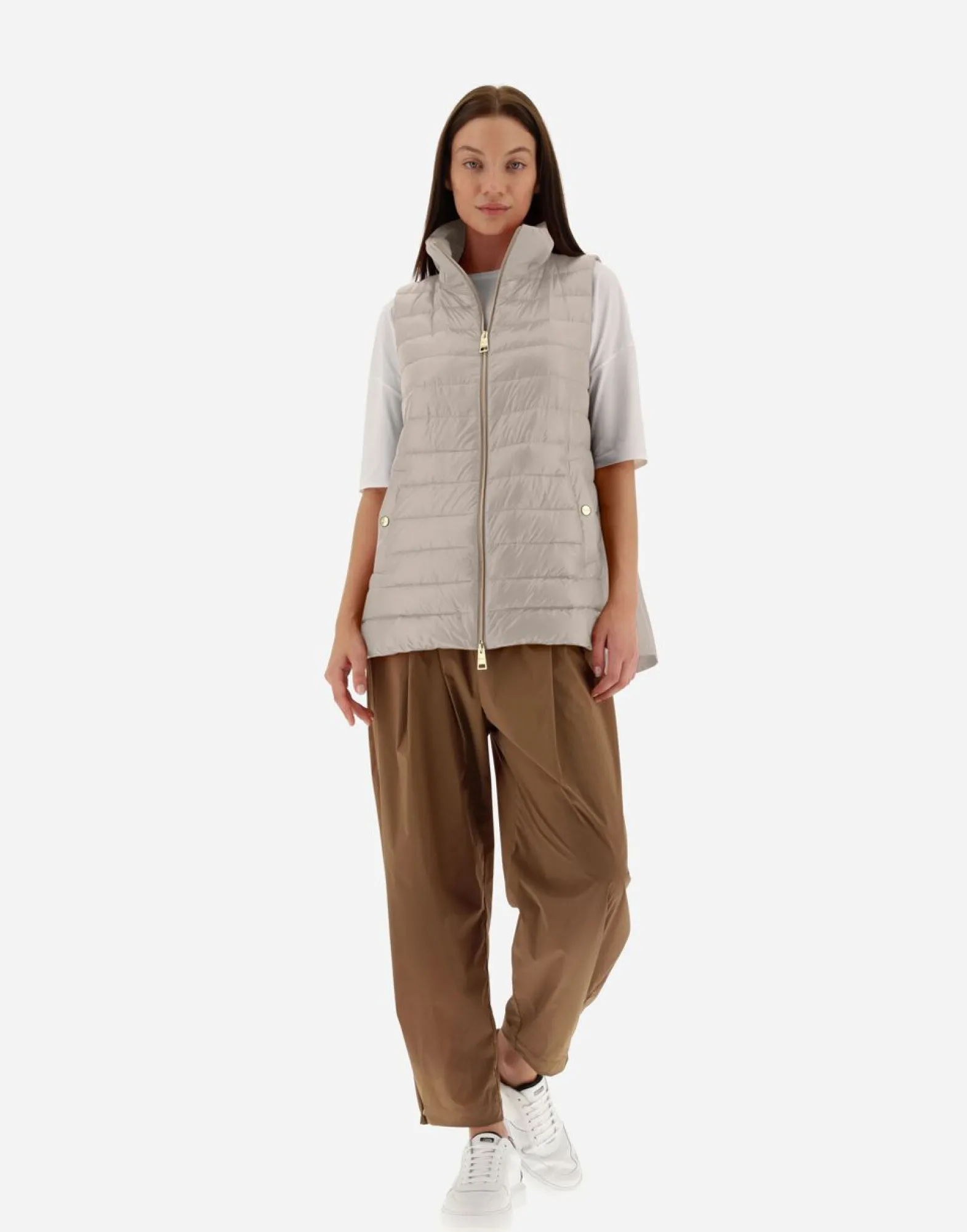 Herno Waistcoat In Nylon Ultralight & New Techno Taffeta