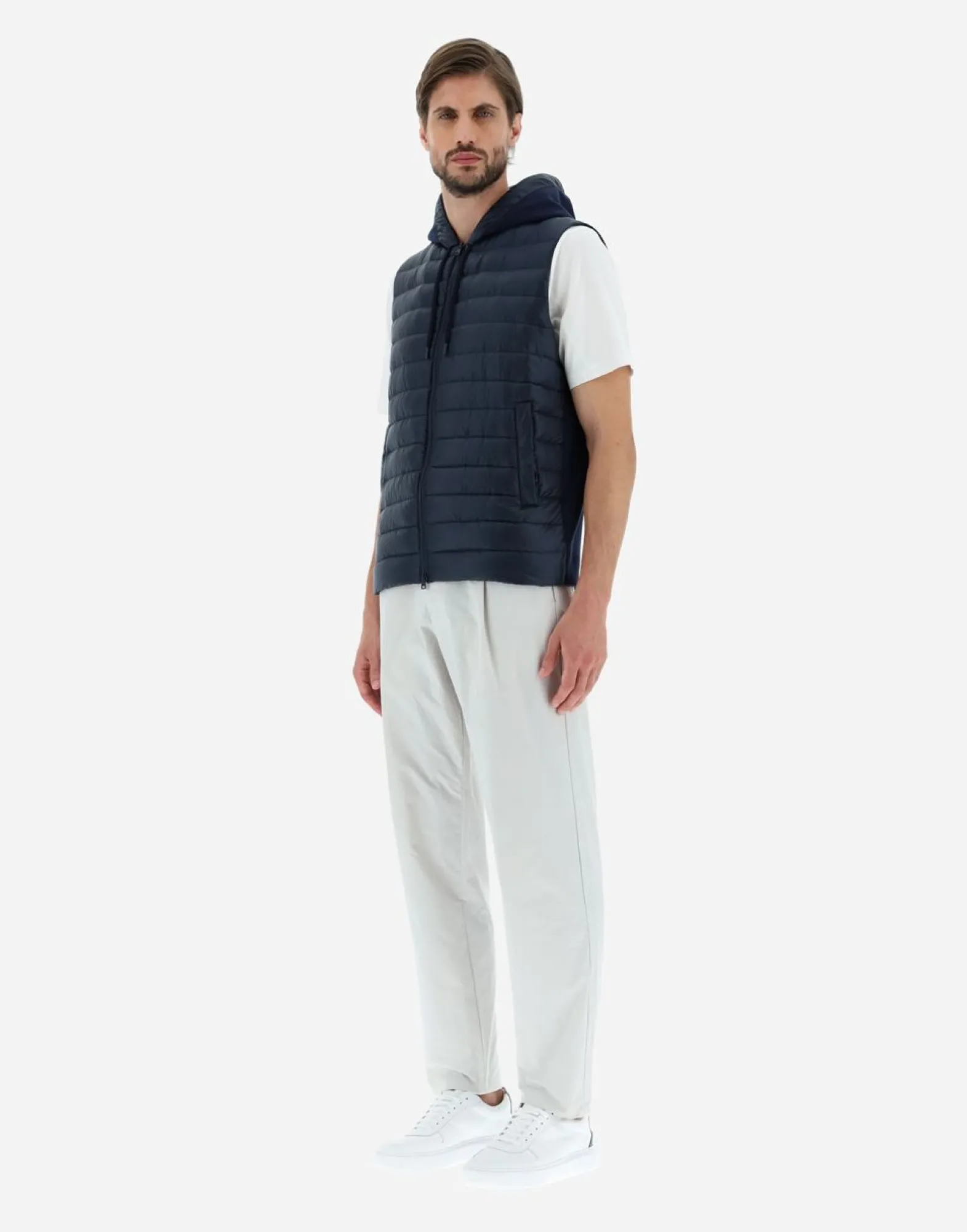 Herno Waistcoat In Nylon Ultralight & Fleece
