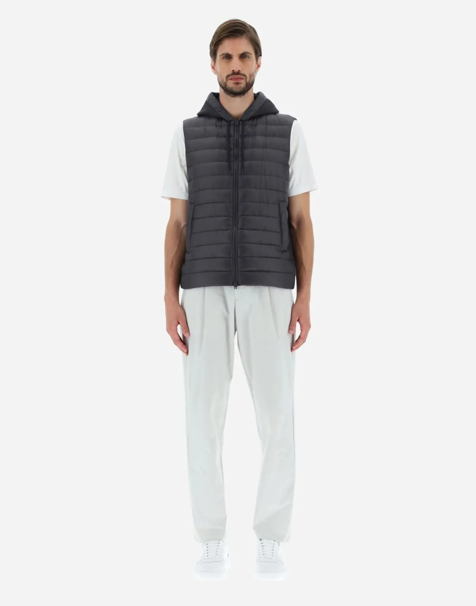Herno Waistcoat In Nylon Ultralight & Fleece
