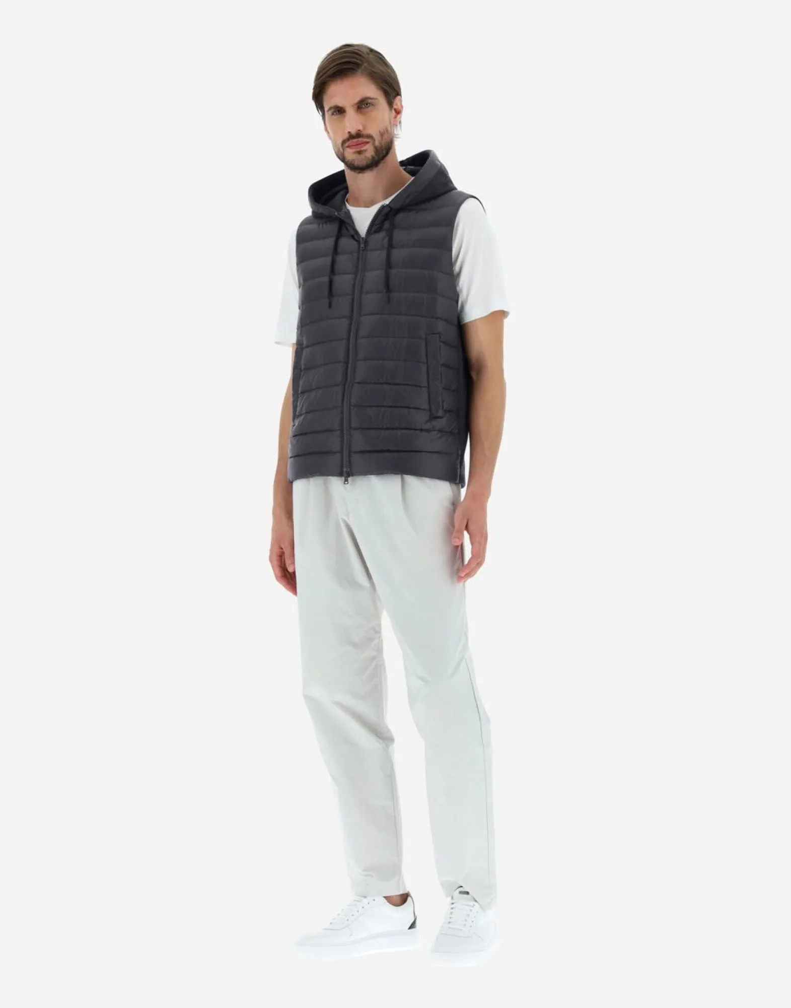 Herno Waistcoat In Nylon Ultralight & Fleece