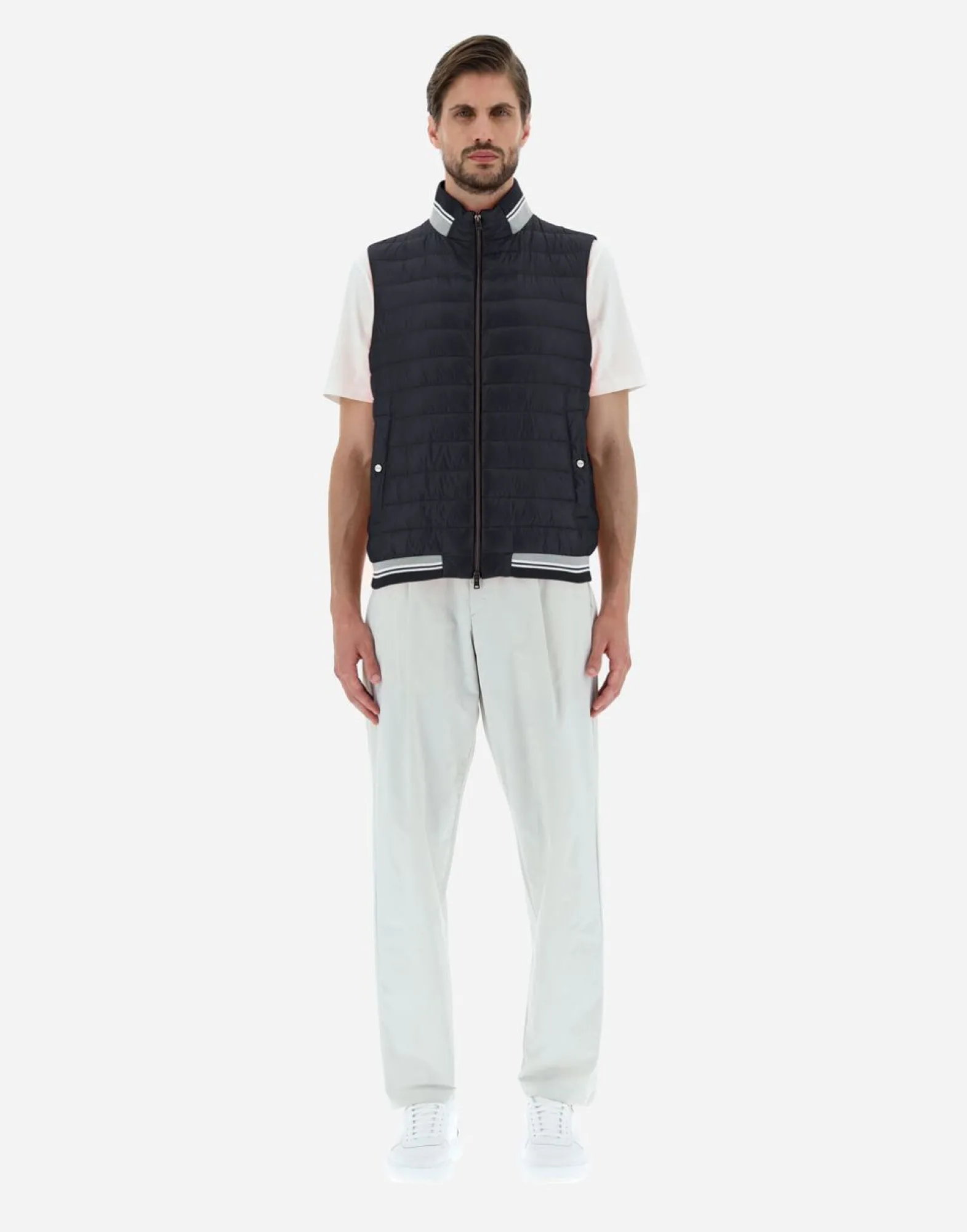 Herno Waistcoat In Nylon Ultralight & Knit