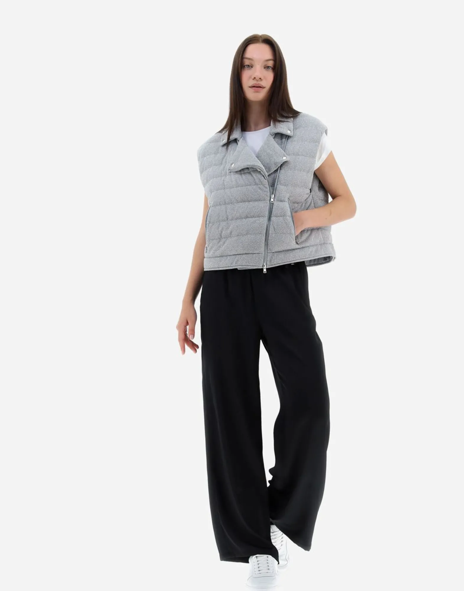 Herno Waistcoat In Shiny Rock
