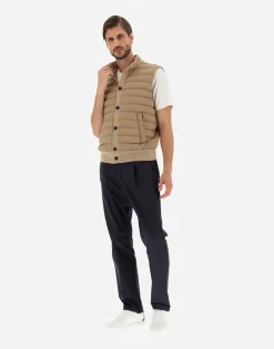 Herno Waistcoat In Silk Wool & Nuage