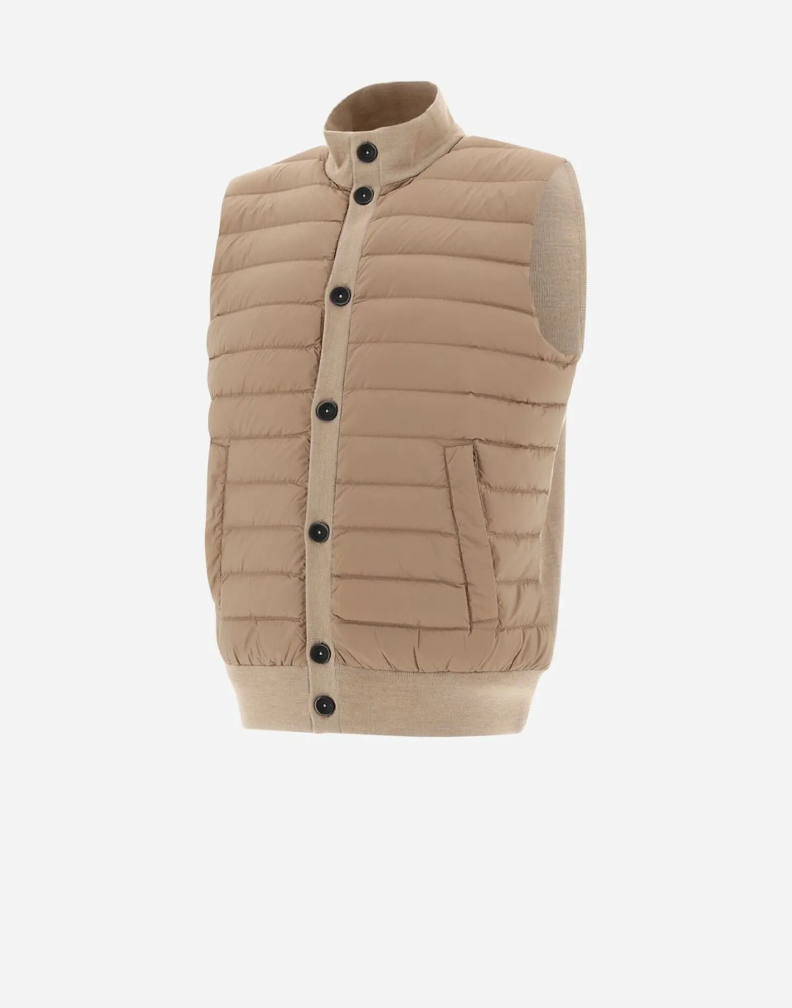 Herno Waistcoat In Silk Wool & Nuage