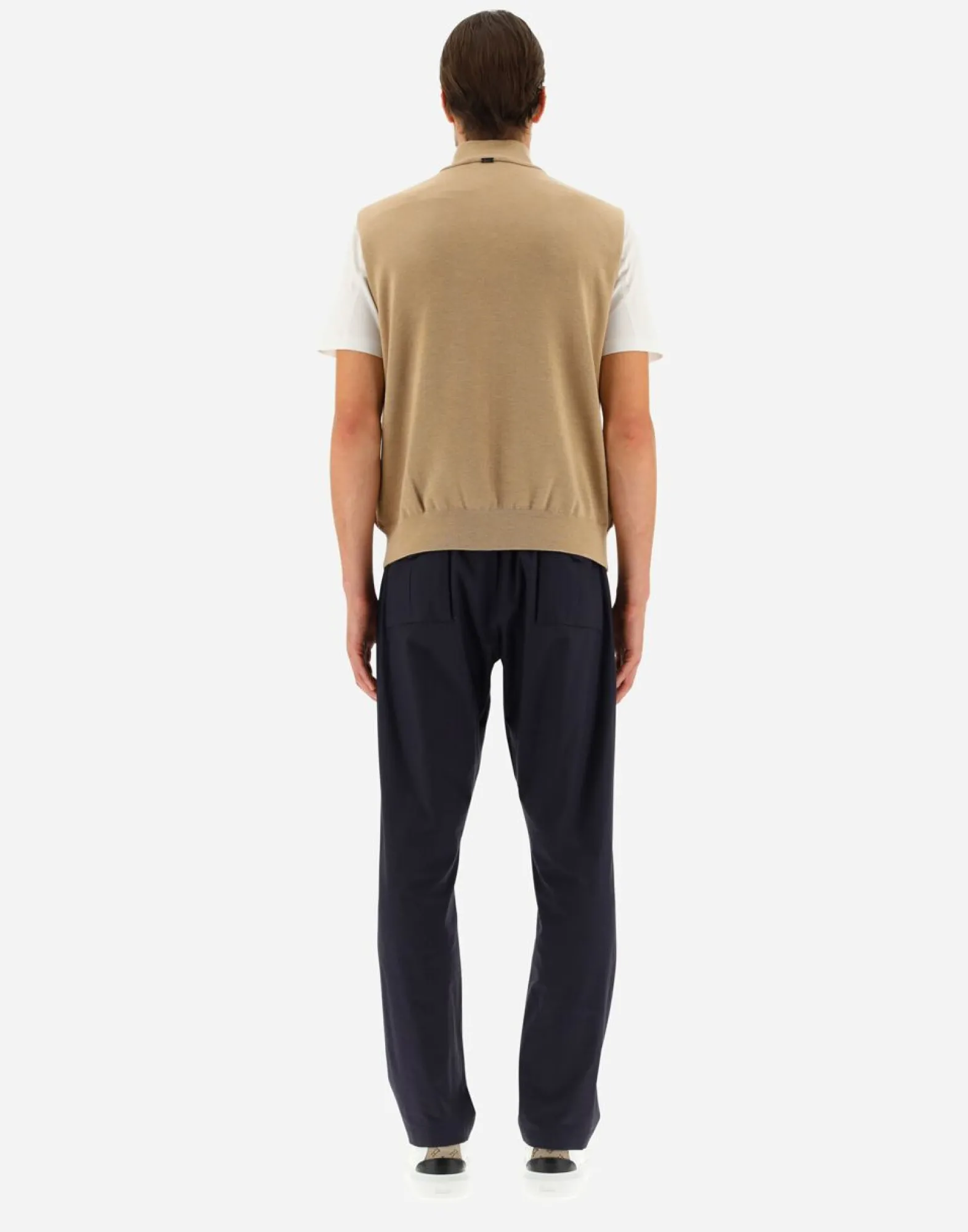 Herno Waistcoat In Silk Wool & Nuage